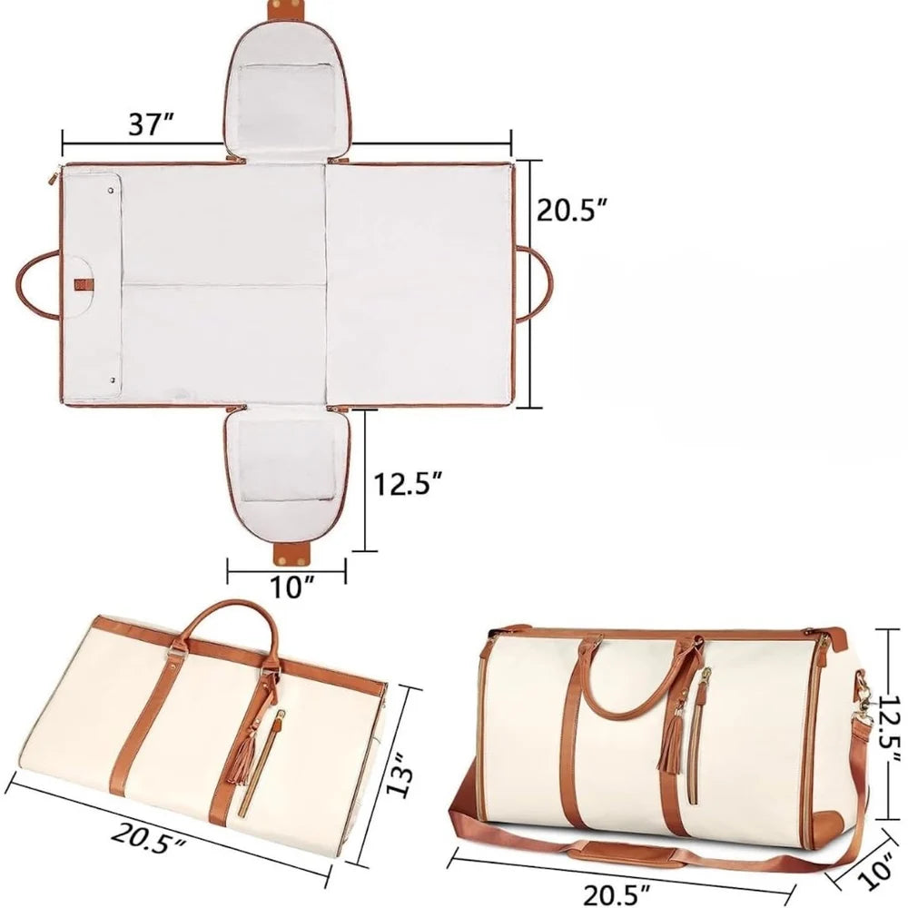 Luvera 2 in 1 Convertible Garment Duffle Bag